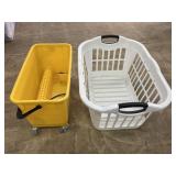 laundry basket 18 x 26 x 14 & Bucket on wheels