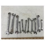 Lot of open/box end wrenches, metric
