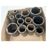Lot of 1/2 drive  Impact sockets, most metric