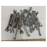 Box of Misc. open & box end wrenches, metric