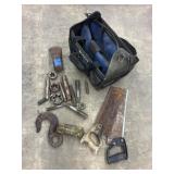 Kobalt tool bag w/large taps, dies and misc