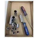 Lot of Kobalt sockets & screwdrivers, metric & SAE