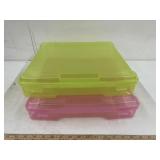 Iris pink & yellow tote approx 15' square