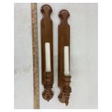 Wood candle sconces 20' long