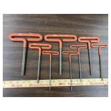 8 Eklind Cushion Grip 'T' Hex keys