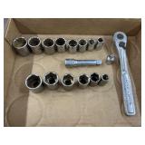 Craftsman 3/8 drive ratchet, extention, 3/8 to 1/4