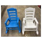 2 plastic child's rocking chairs 20x24x29
