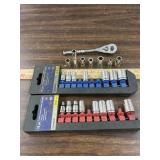 1/4 drive Kobalt metric&standard sockets & ratchet