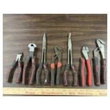 Lot of 7 plyers and cutters