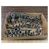 Lot of Hustkey 3/8 drive sockets, metric, standard