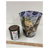 Jurassic World trash can 10' tall, 9' round @ top