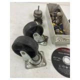Caster wheels, wire brush & grinder wheels