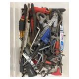 Tote of allan Wrenches & misc tools