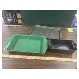 3 pc metal bake ware, cookie sheet, 13 x 9 cake