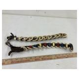 Vintage Horse Harness Line/Rein Spreaders, leather