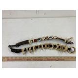 Vintage Horse Harness Line Rein Spreaders, leather