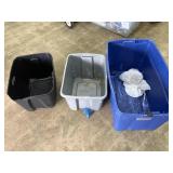 3 empty totes no lids