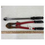 18' bolt cutters & 1/2 drive Craftsman torque