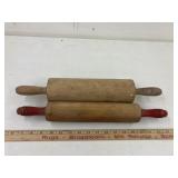 2 vintage rolling pins
