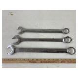 3 Pittsburgh open end box wrenches, 27 & (2) 32