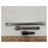3 Craftsman 1/2' extentions