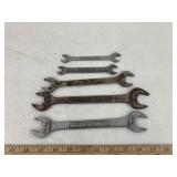 5 Craftsman open end wrenches, standard