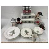 Lot of Christmas includes decorations, dishes
