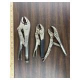 3 locking plyers