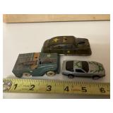 2 Vintage Argo Tin Vehicles army tank & army jeep