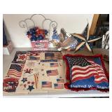 Lot of 4th of July decor & Window Clings