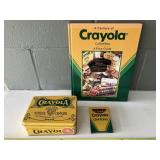 Crayola Collectibles book & Crayon tin w/8 pk