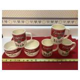 6 Campbell Soup Mug, 4 sm Tomato & 2 large, USA