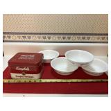 4 M'm! M'm! Good bowls & Cambell's Soup Recipe box
