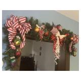 4 Over Door length Christmas Garland,3 have lights