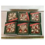 Vintage ornaments, 5 boxes of 4, glass