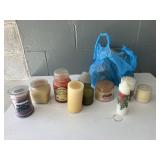 Lot of candles, some are used