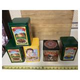 4 Nestle's & 1 Lipton Tea collecable tins