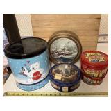 4 Vintage TIns including a Coca-Cola & Barnium's