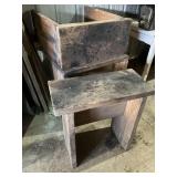 4 wood benches 11ï¿½ x 24ï¿½ x 25ï¿½