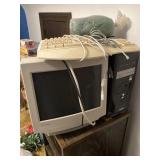 Computer w/monitor, keyboard & TV