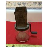 Vintage Nut Meat chopper, wooden handle