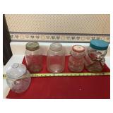 Lot of Jars, Bears-Skippy & Kraft jars, bring box