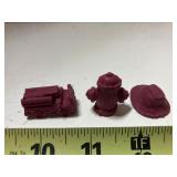 3 Vintage Pencil Toppers-Fire Engine,Hydrant & Hat