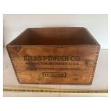 Atlas Powder Co. 50lb wooden crate marked 1955