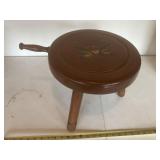 3 legged wooden stool w/handle & Federal Eagle