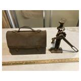 Vintage Ashland Jack w/ metal lunch box, leather