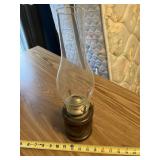 Oil Lamp with wooden base 16' tall