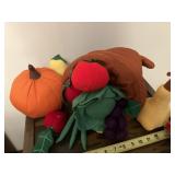 Cloth/Stuffed horn of penty w/fruit & veggies