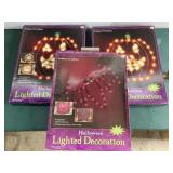 3 Halloween light up decorations