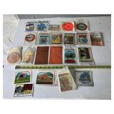 Vintage lot of car stickers from tourist spots